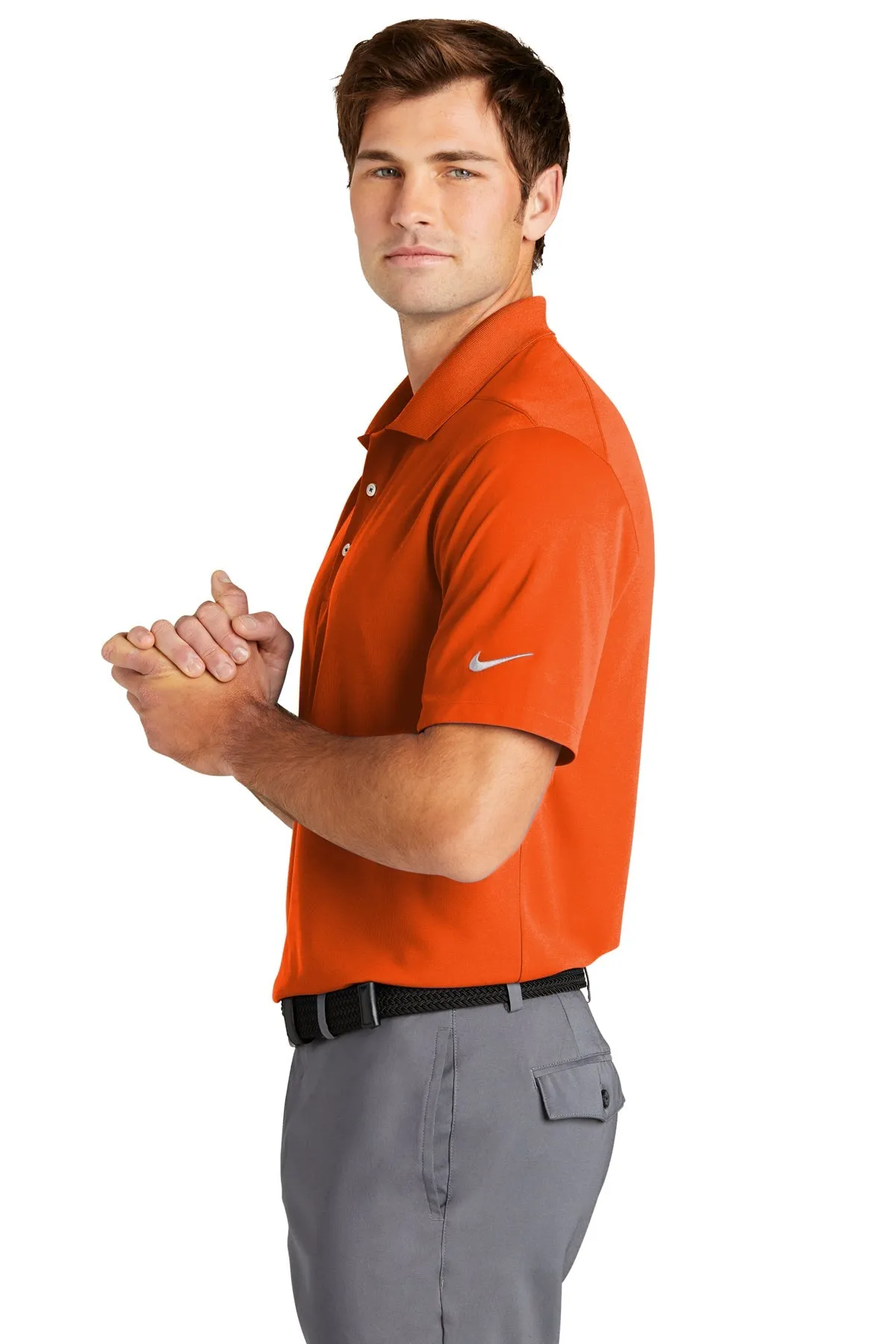 Nike Dri-FIT Micro Pique Customized Polos, Brilliant Orange