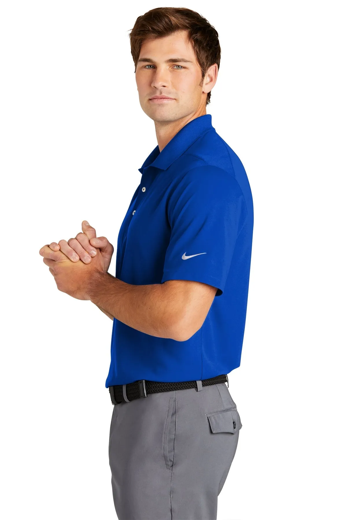 Nike Dri-FIT Micro Pique Customized Polos, Game Royal