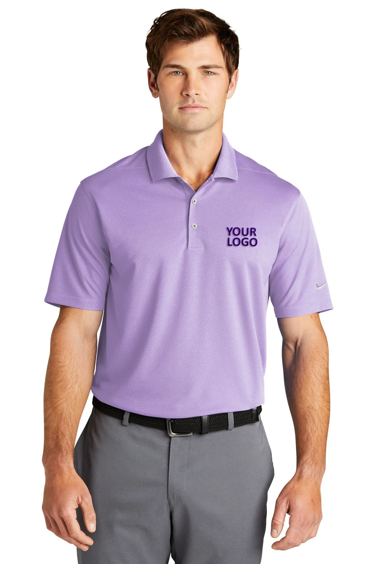 Nike Dri-FIT Micro Pique Customized Polos, Urban Lilac