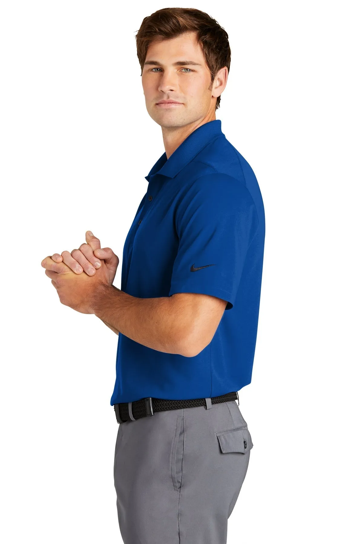 Nike Dri-FIT Micro Pique Customized Tall Polos, Gym Blue