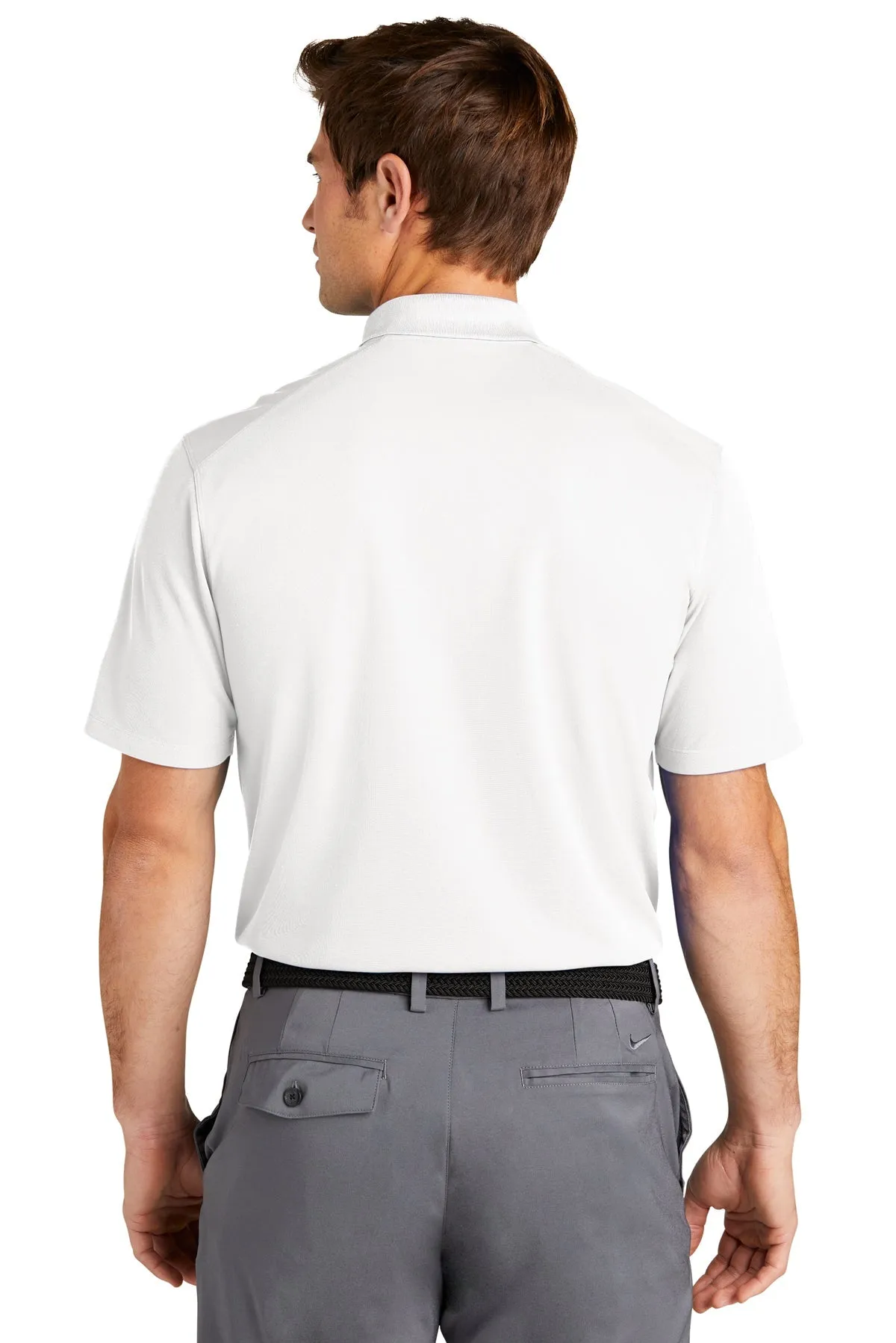 Nike Dri-FIT Micro Pique Customized Tall Polos, White