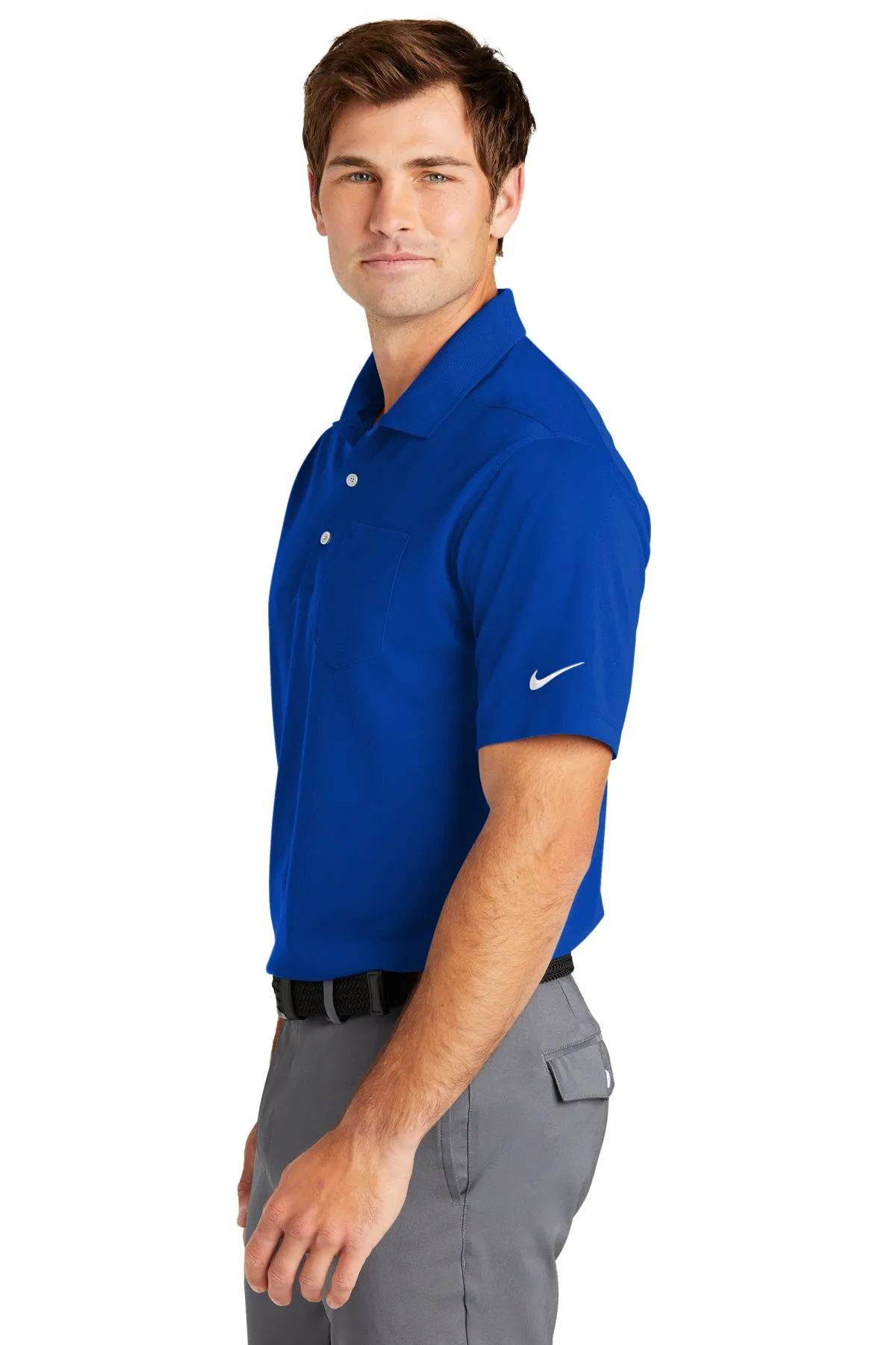 Nike Dri-FIT Micro Pique Pocket Polo, Game Royal [ME Elecmetal]