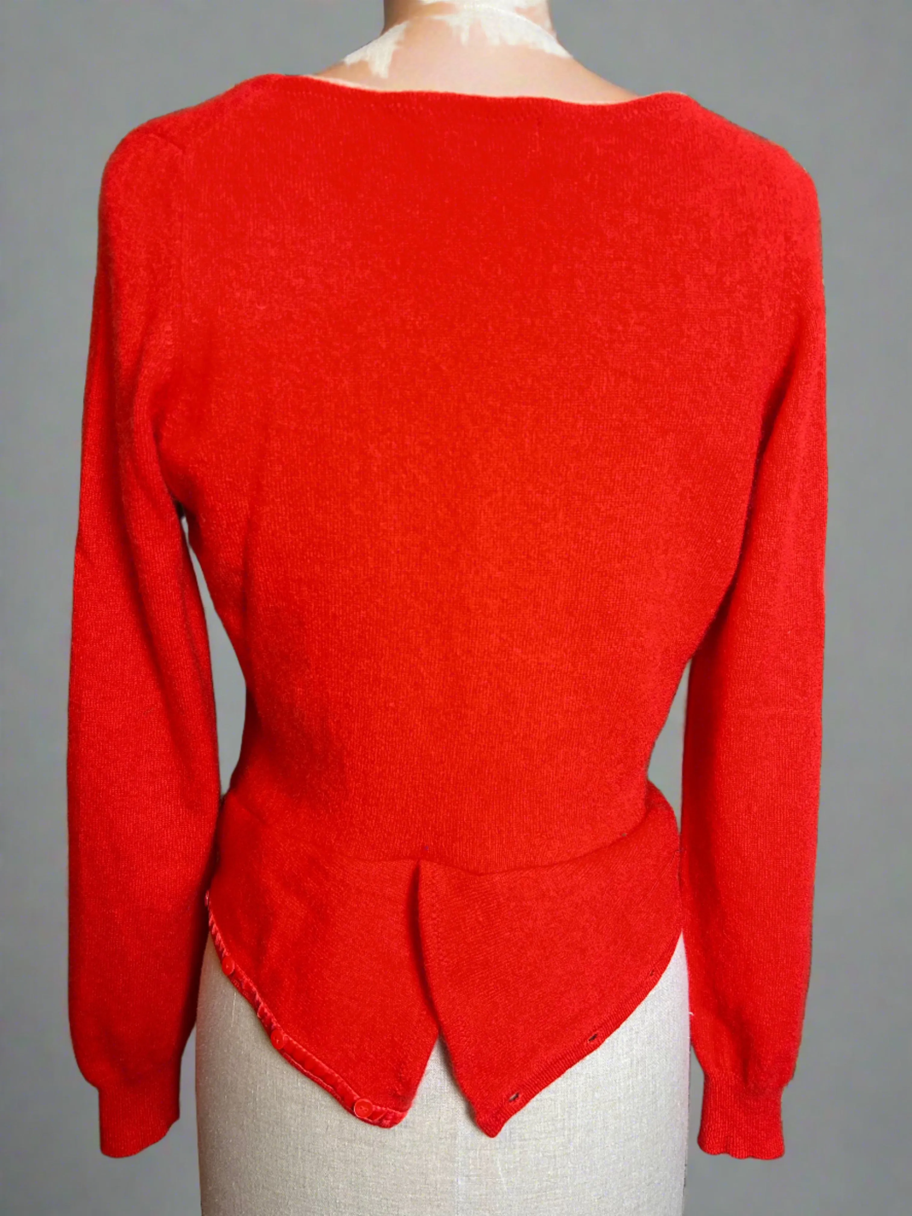 Nimpy Clothing upcycled 100% cashmere extra scarlet cardigan small/medium