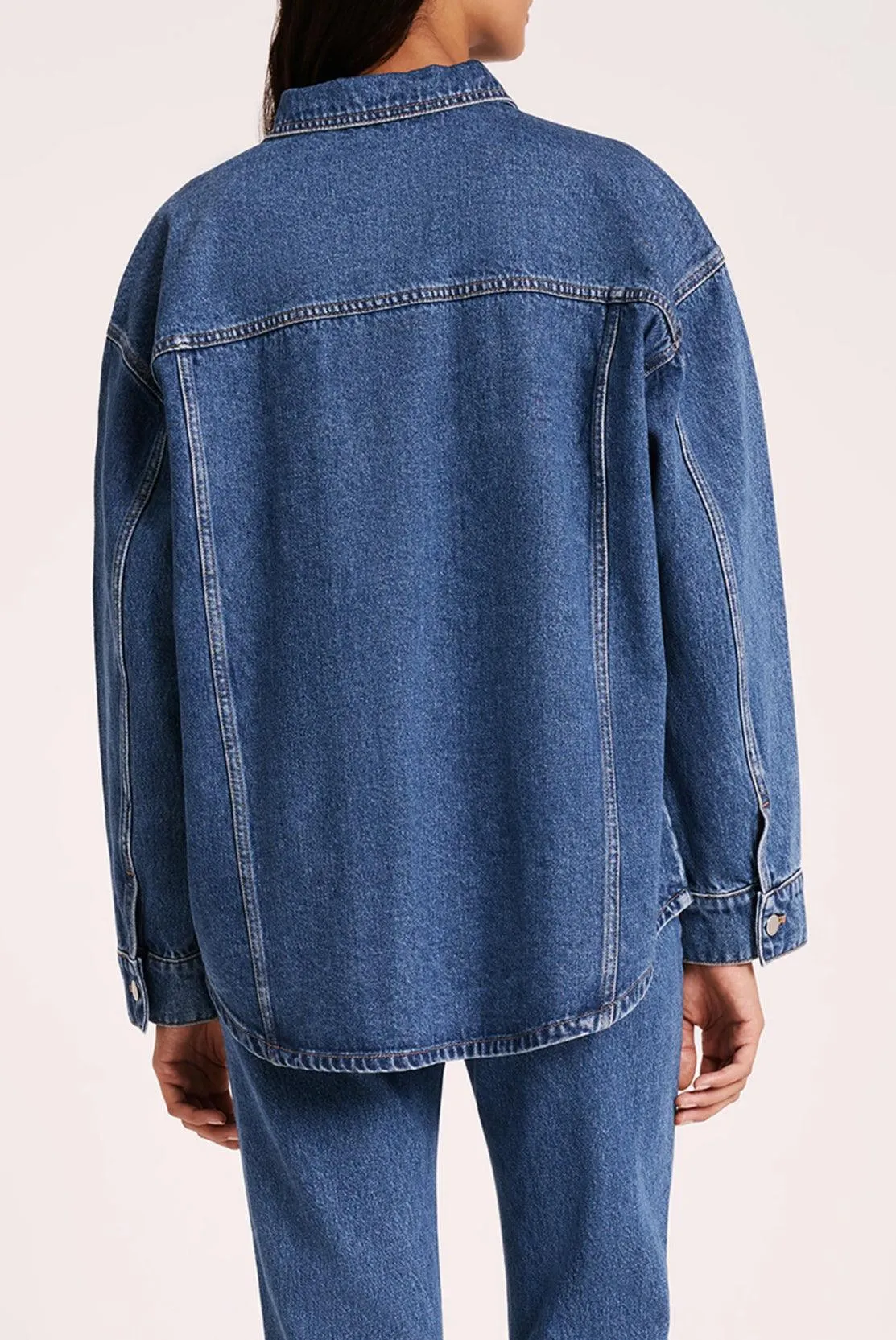 Nude Lucy Organic Denim Jacket in Vintage Blue