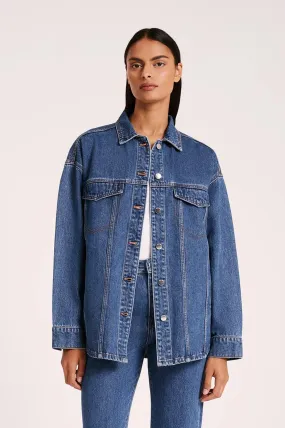 Nude Lucy Organic Denim Jacket in Vintage Blue