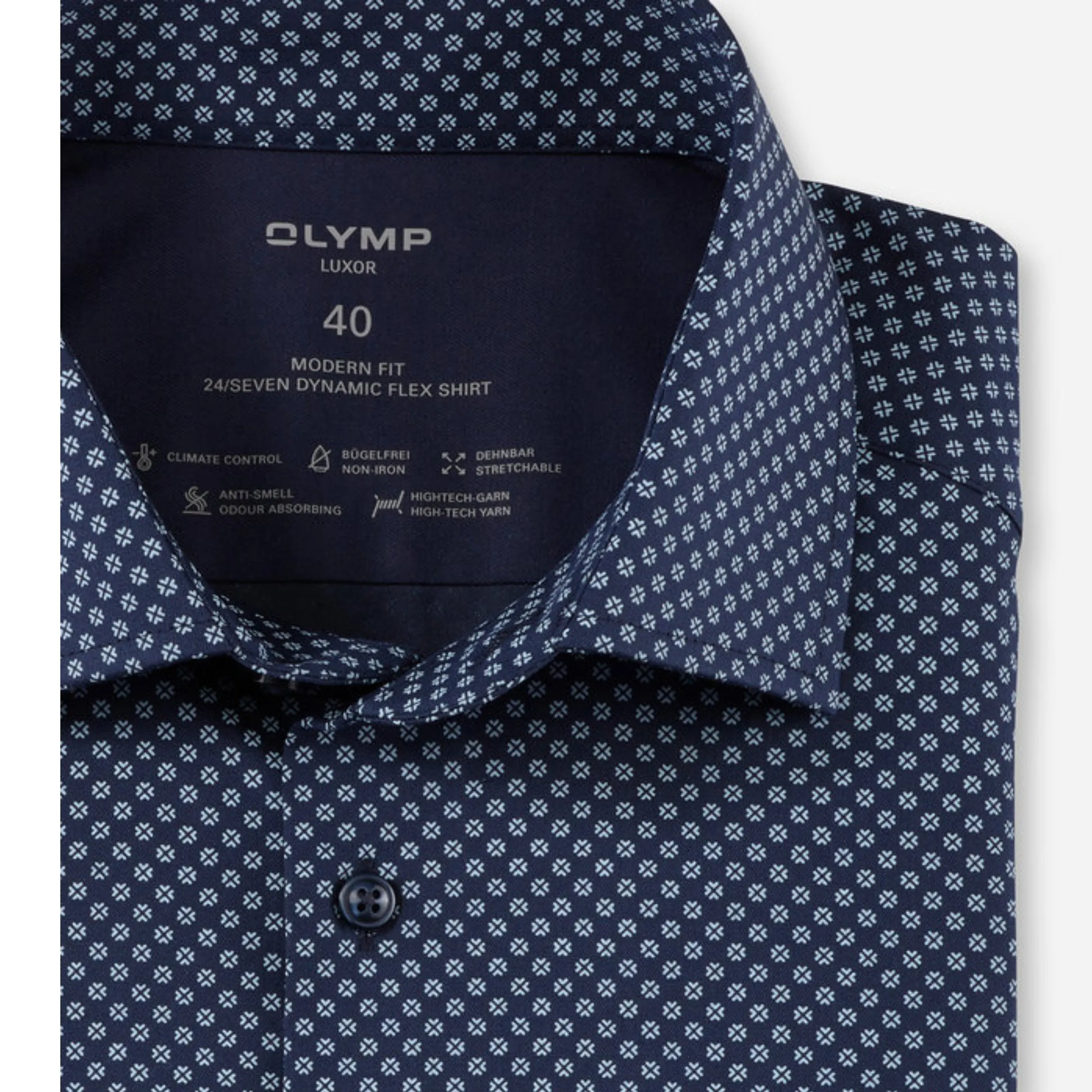 OLYMP Luxor 24/Seven Short Sleeve Jersey Shirt Dynamic Flex 1279