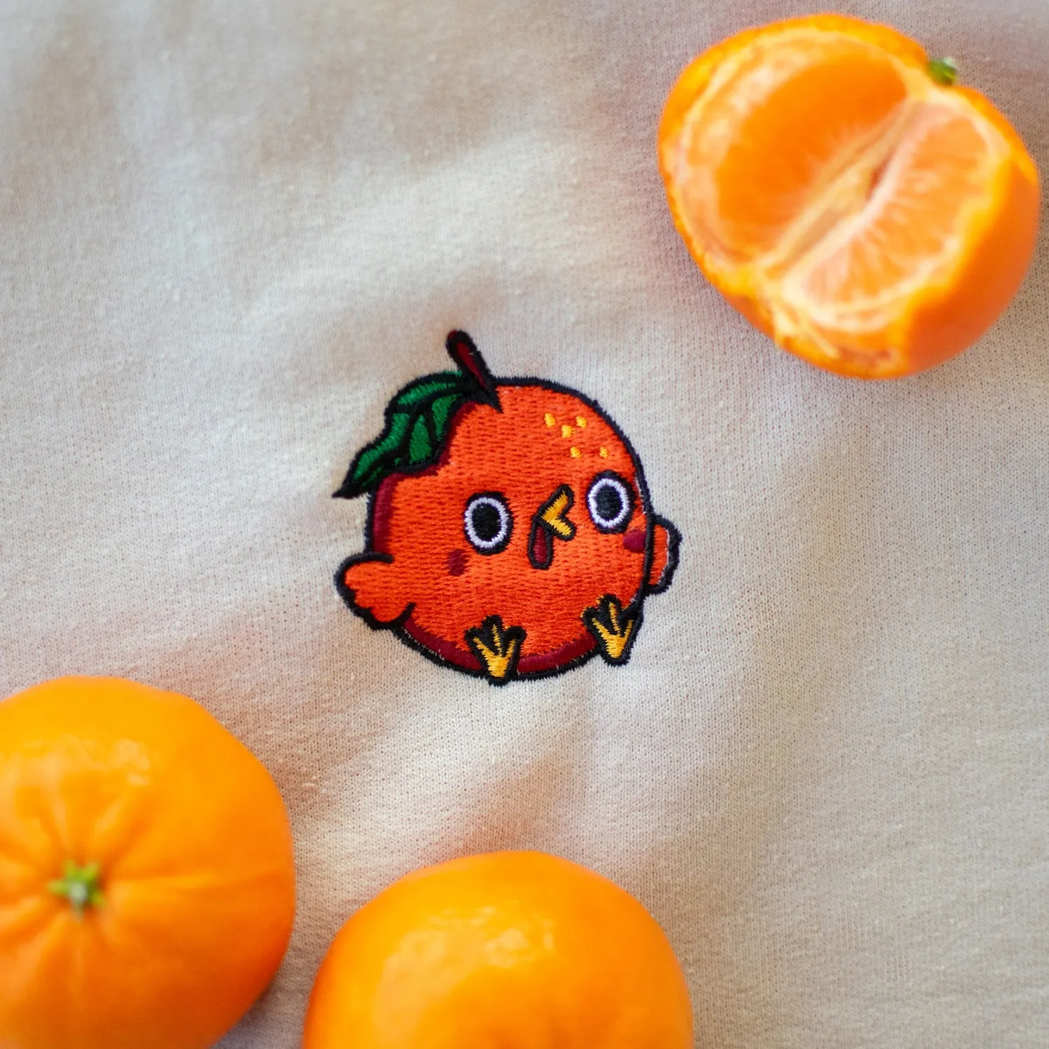 Orange Chicken Embroidered Sweatshirt