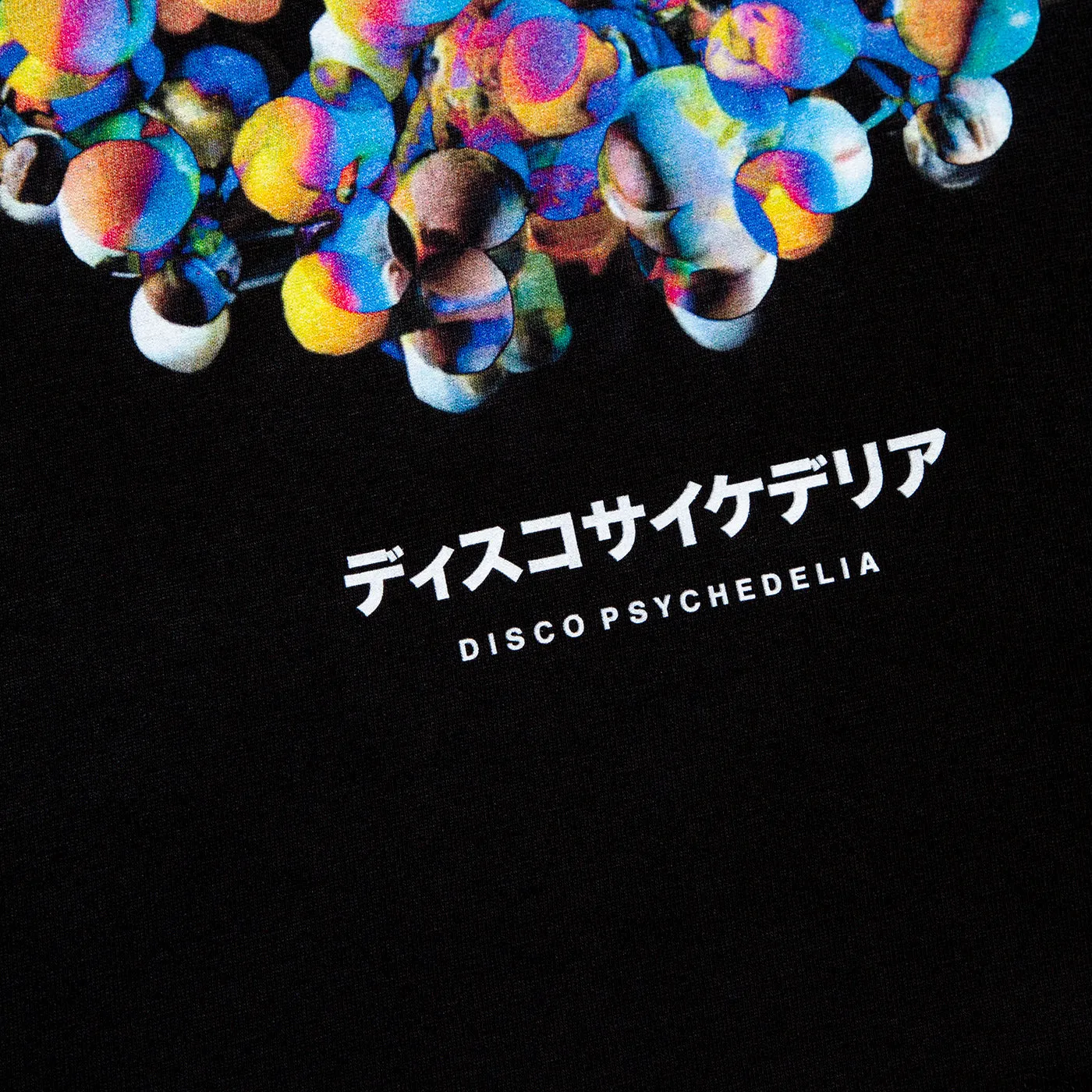 Orb 002 Disco Psychedelia Front Print - Tshirt - Black