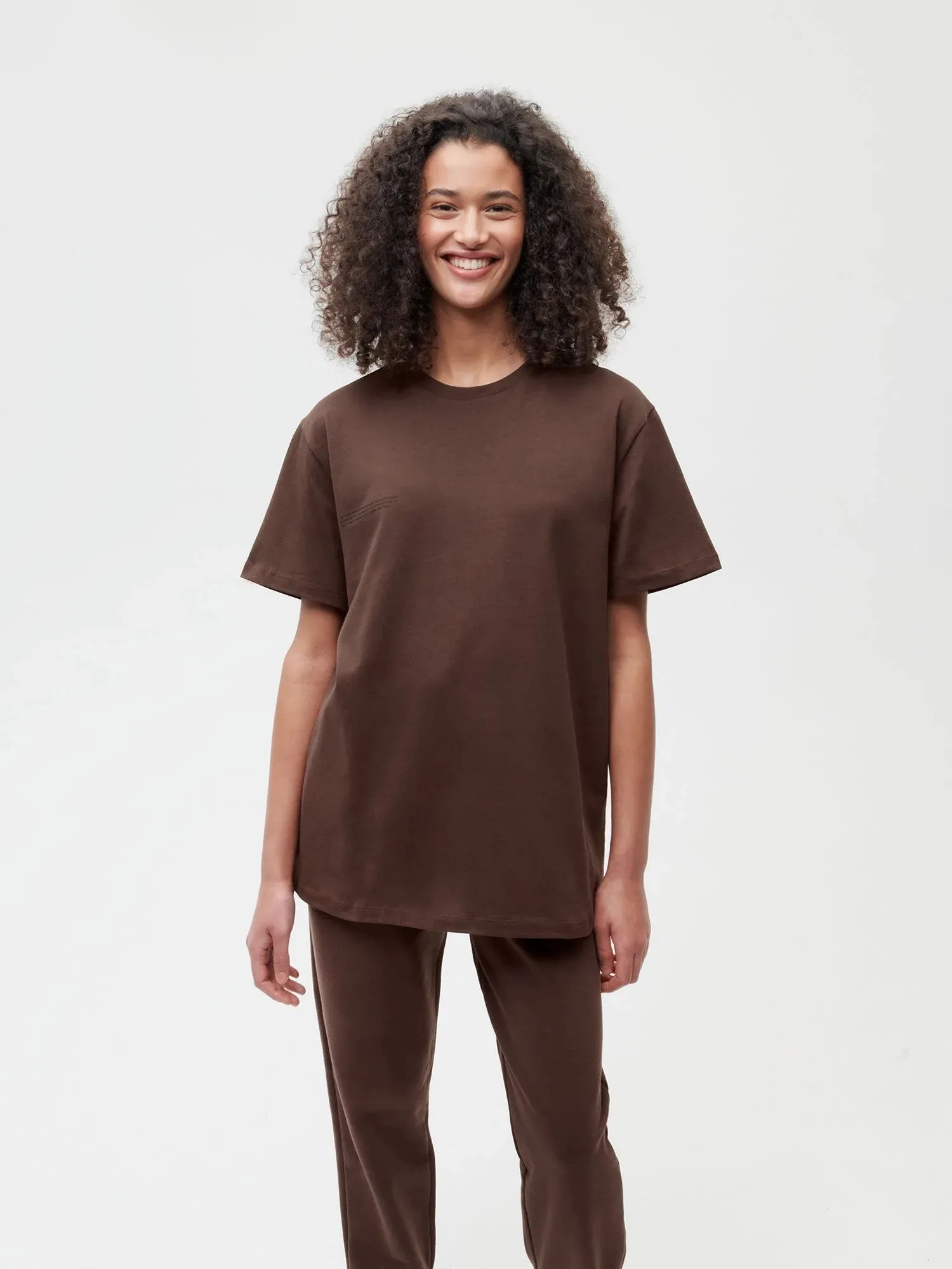 Organic Cotton T-shirt with C-FIBER™ AW22—chestnut brown