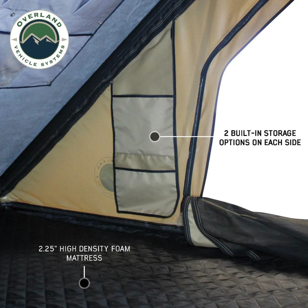 Overland Vehicle Systems TMON Aluminum Clamshell Hard Shell Roof top Tent 2 Person - Recon Recovery