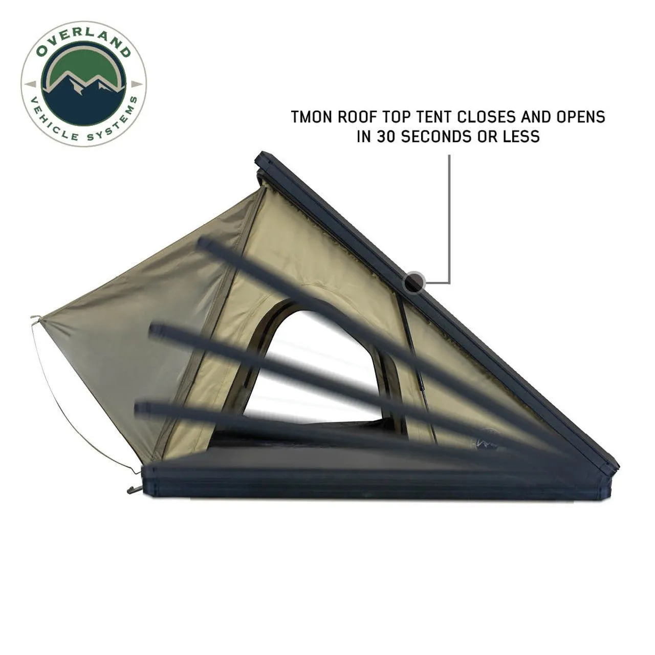 Overland Vehicle Systems TMON Aluminum Clamshell Hard Shell Roof top Tent 2 Person - Recon Recovery