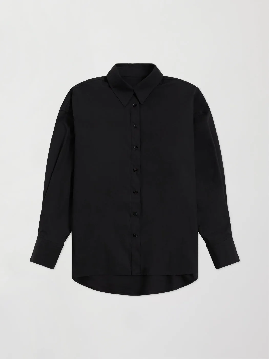 Oversized Button Up Shirt - Black