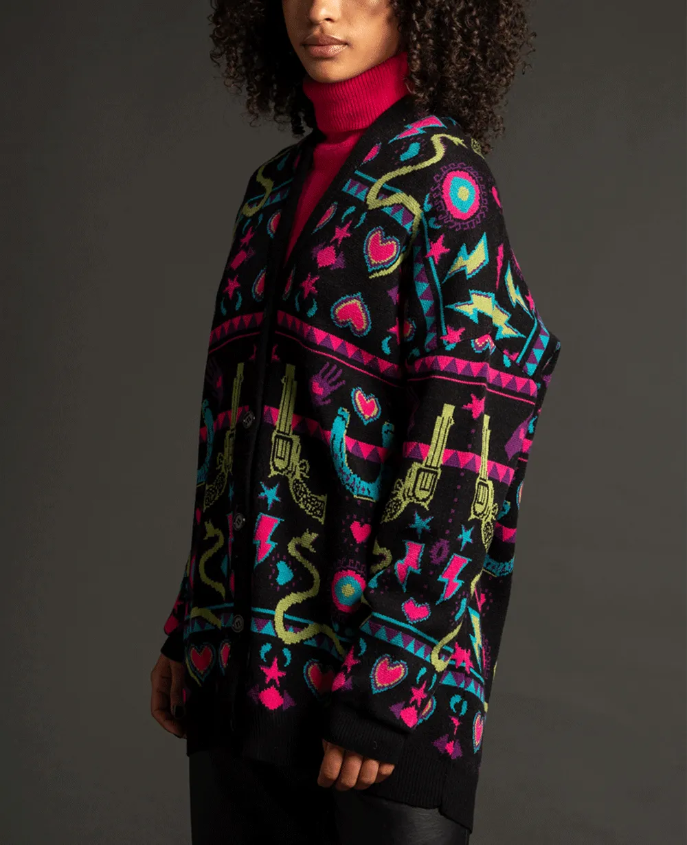 OVERSIZED CARDIGAN "SALOON" MULTICOLOR