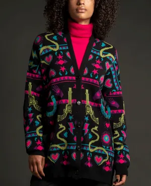 OVERSIZED CARDIGAN "SALOON" MULTICOLOR