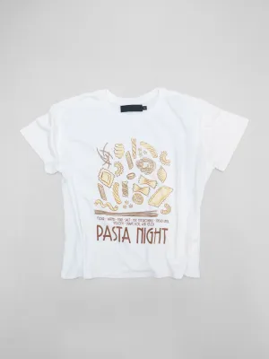 Pasta Night Tee - White