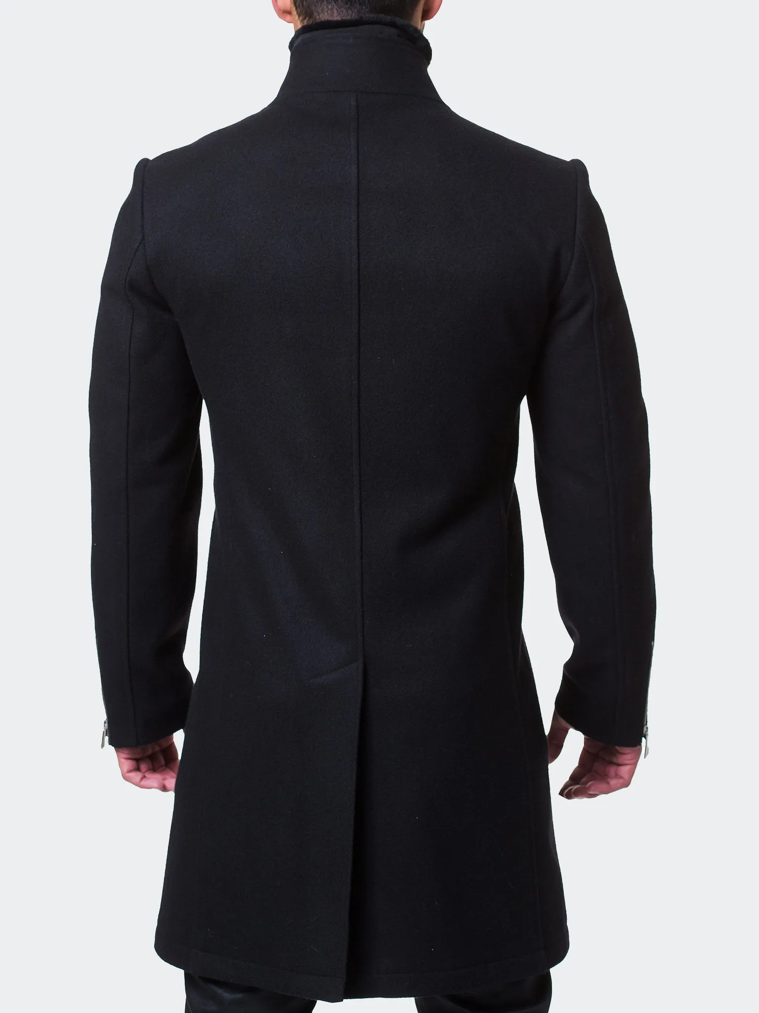 Peacoat Fur Zip Black