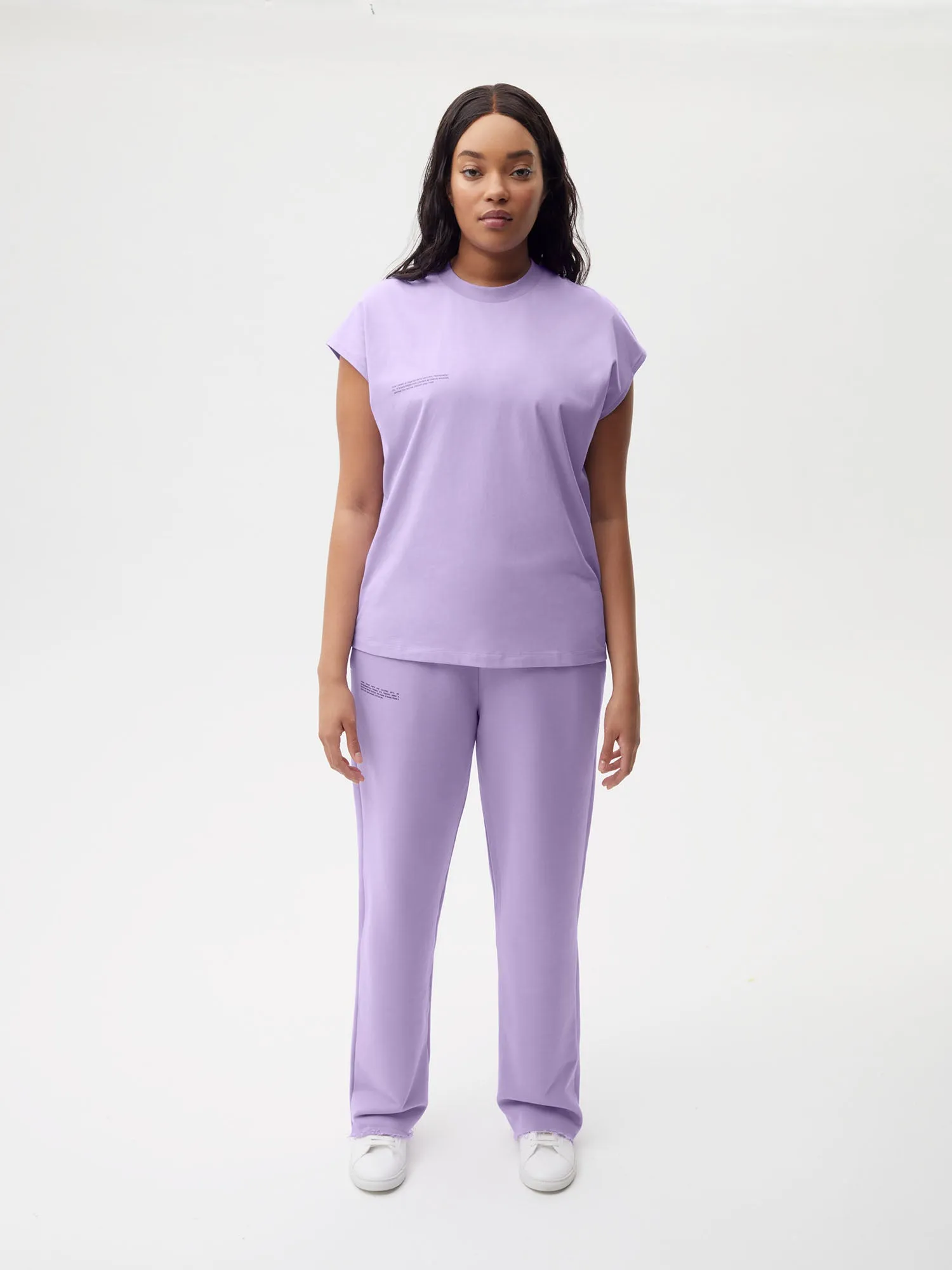 PPRMINT™ Organic Cotton Cropped Shoulder T-shirt Core—orchid purple