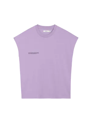 PPRMINT™ Organic Cotton Cropped Shoulder T-shirt Core—orchid purple