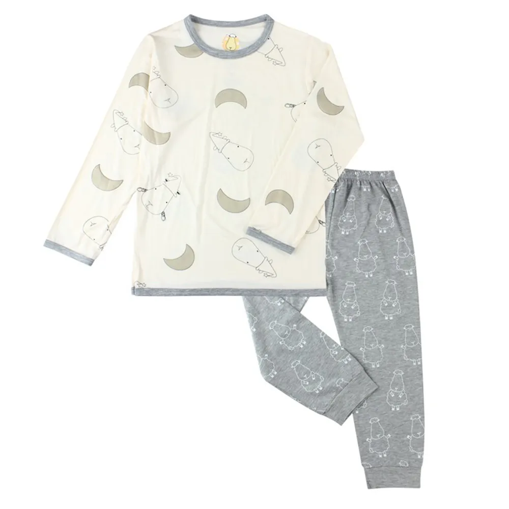 Pyjamas Set Yellow Big Moon & Sheepz   Grey Big Sheepz