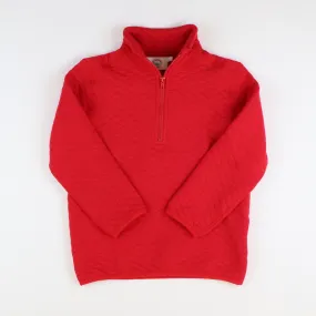 Quilted Knit Quarter-Zip - Holiday Red (Unisex)