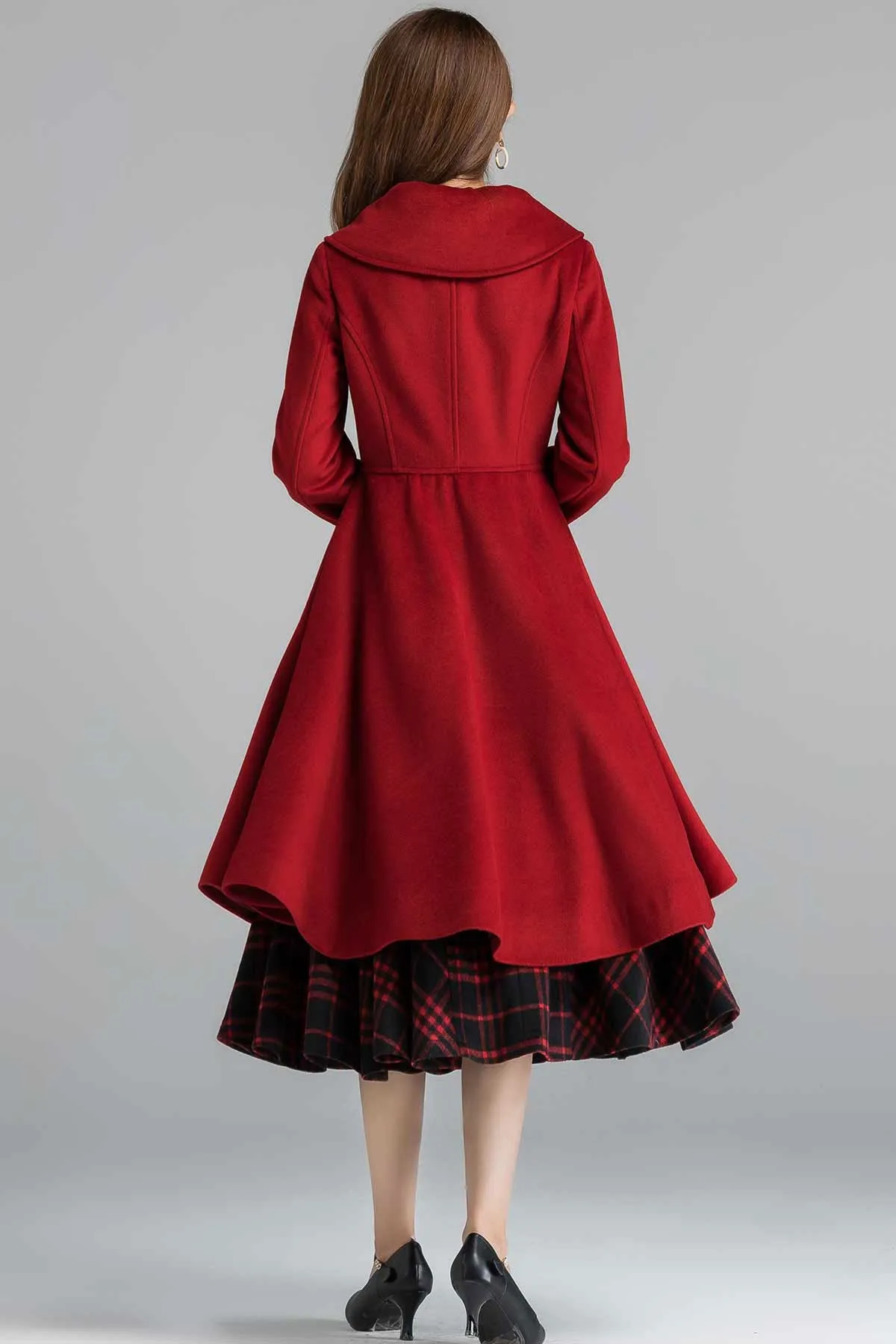 Red Princess Wool Coat 2400