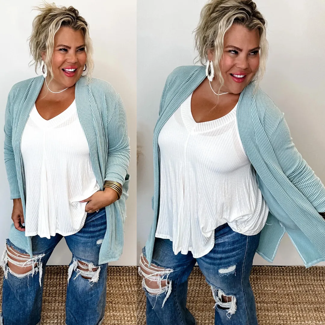 Reese Ribbed Cardigan with Thumbholes Pre-Order