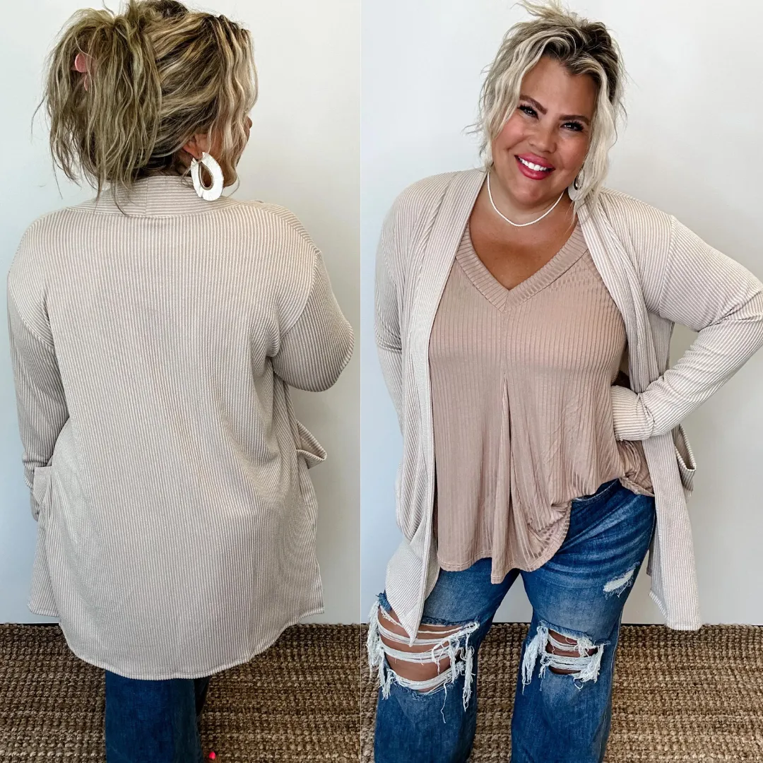 Reese Ribbed Cardigan with Thumbholes Pre-Order