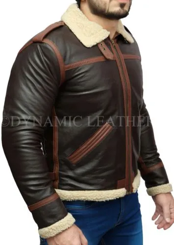 Resident Evil 4 Leon Kennedy Shearling Lederjacke