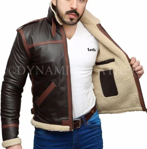 Resident Evil 4 Leon Kennedy Shearling Lederjacke