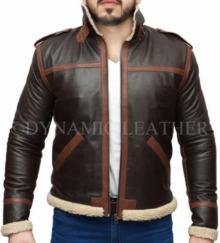 Resident Evil 4 Leon Kennedy Shearling Lederjacke