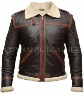 Resident Evil 4 Leon Kennedy Shearling Lederjacke