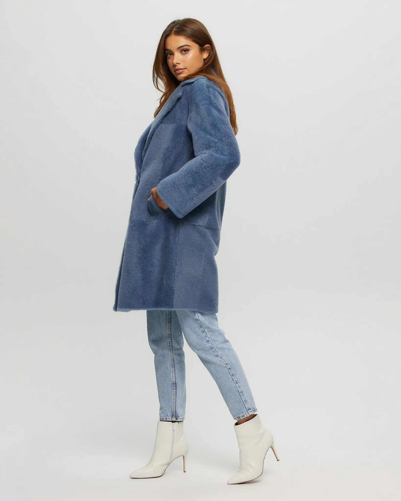 Reversible Select Shearling Lamb Short Coat