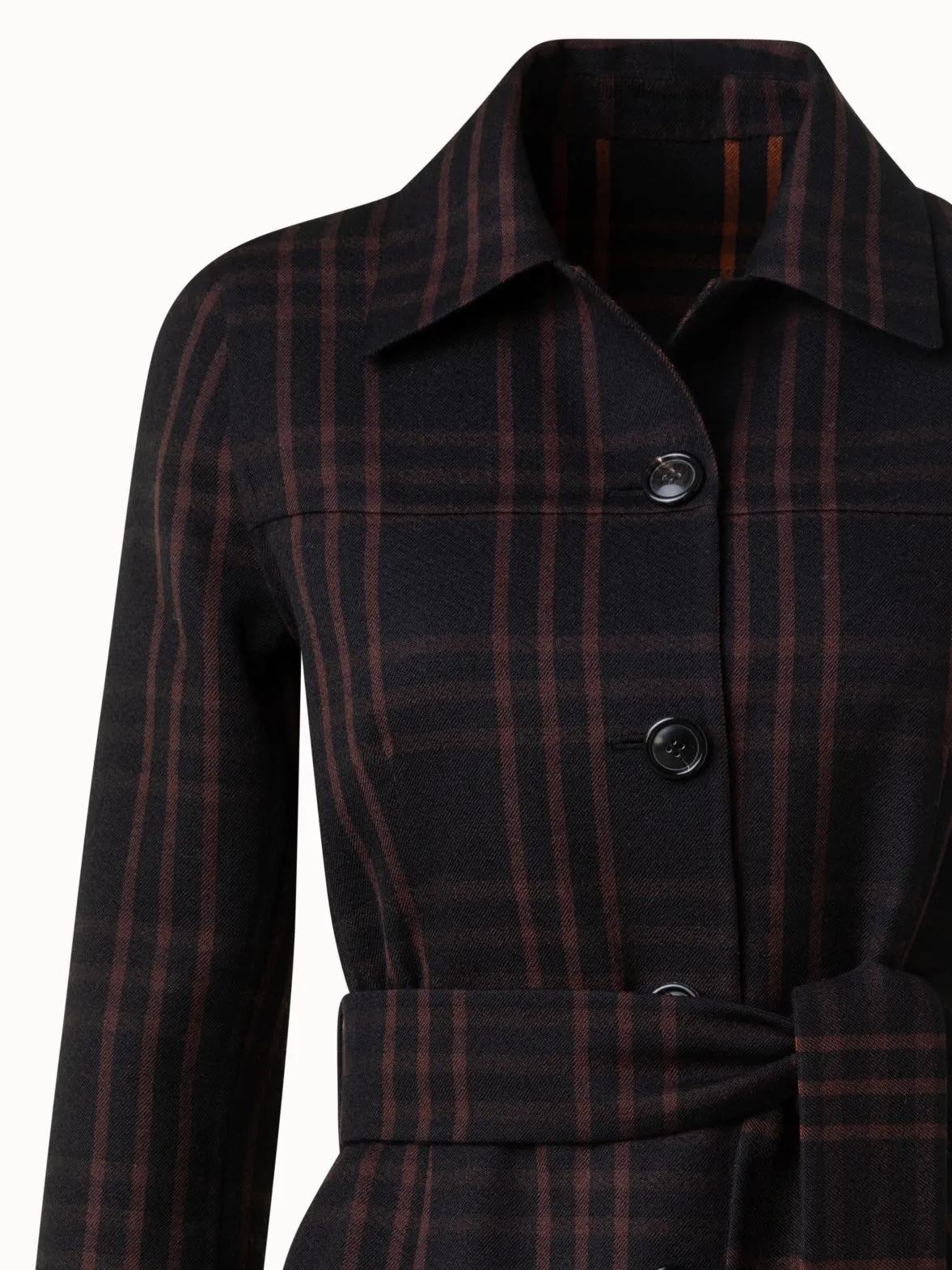 Reversible Wool Double-Weave Peacoat