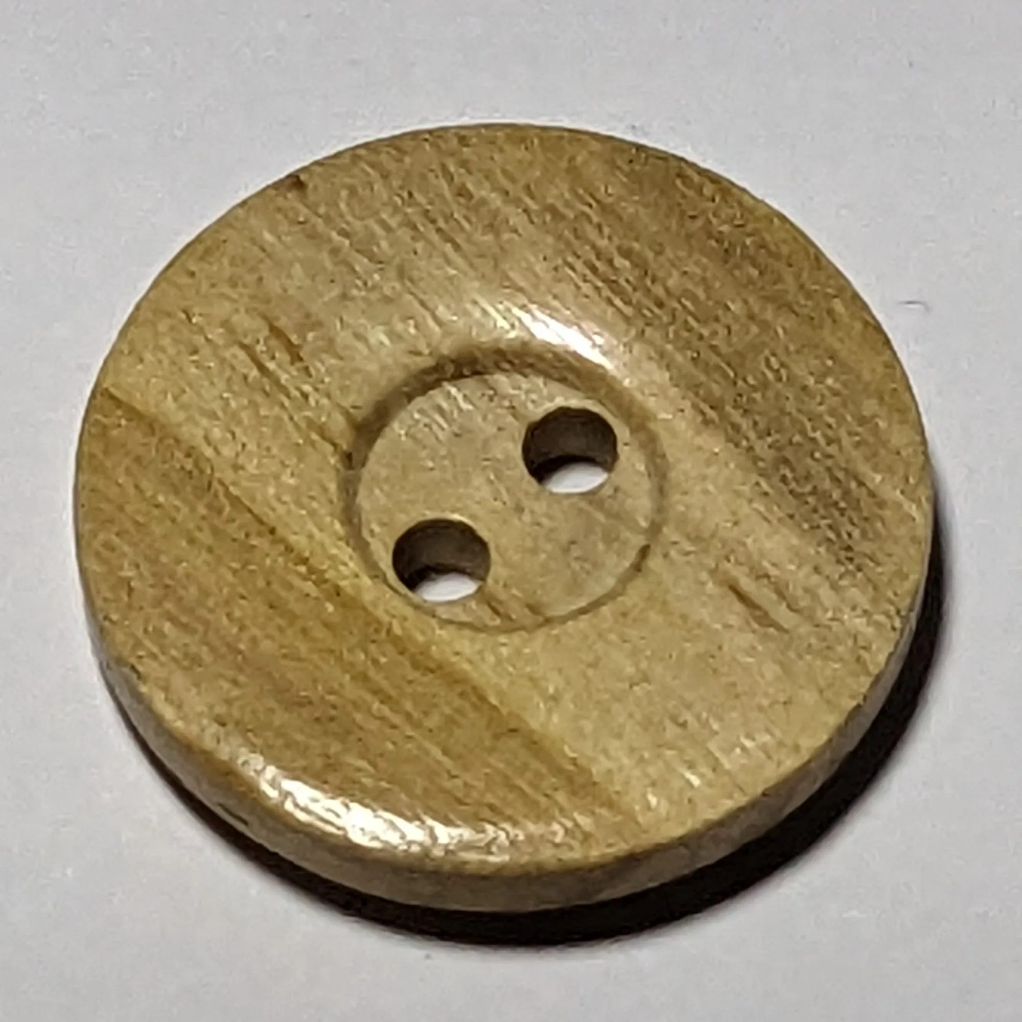 Round Natural Wooden 2 Hole Buttons 20mm, 25mm or 28mm