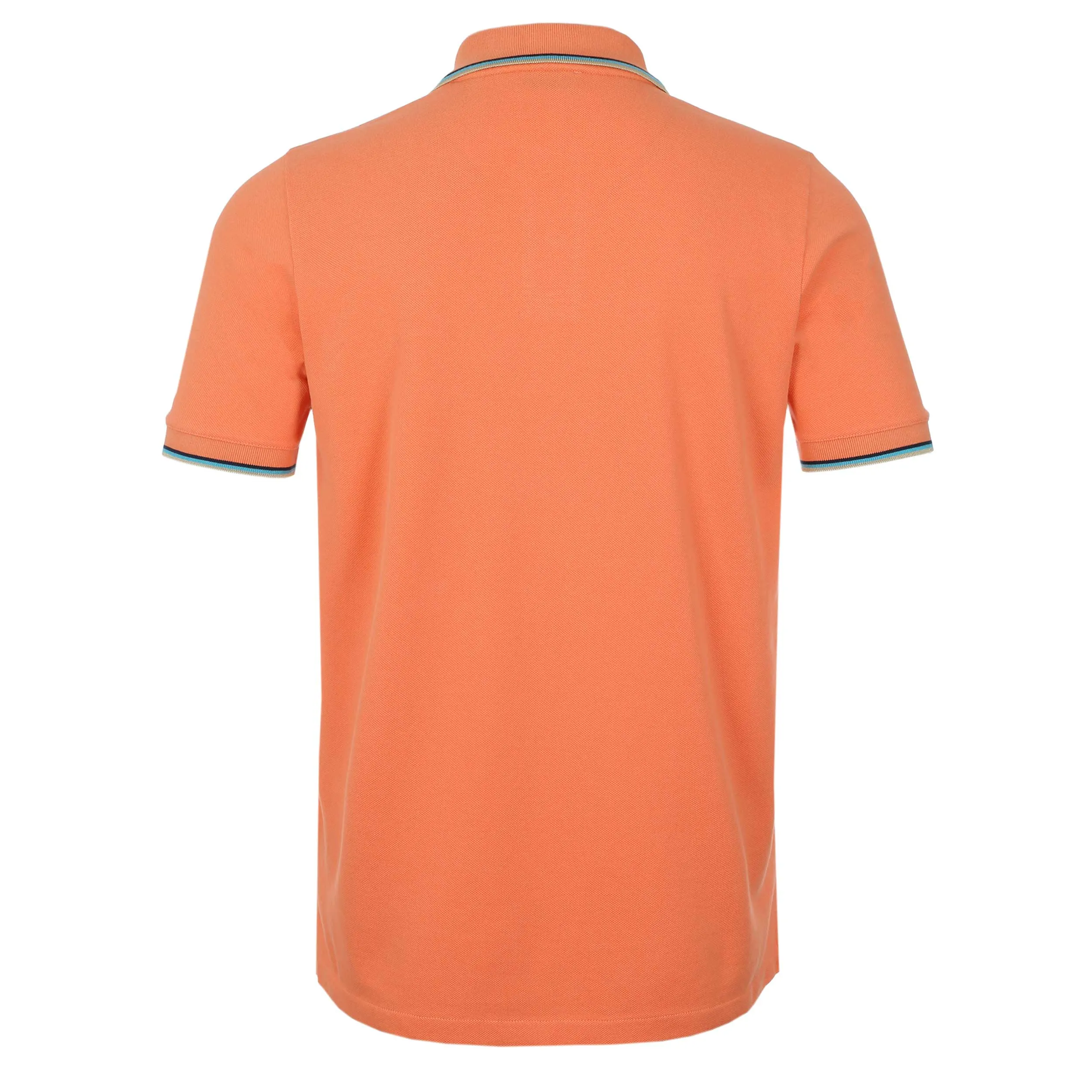 Sandbanks Badge Logo Tipped Polo Shirt in Coral