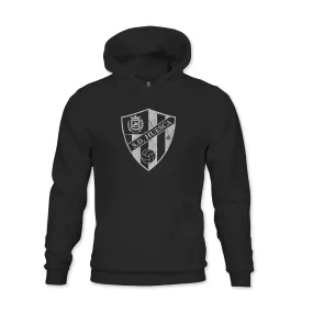 SD Huesca Mono Badge Youth Fleece Pullover Hoodie - Black