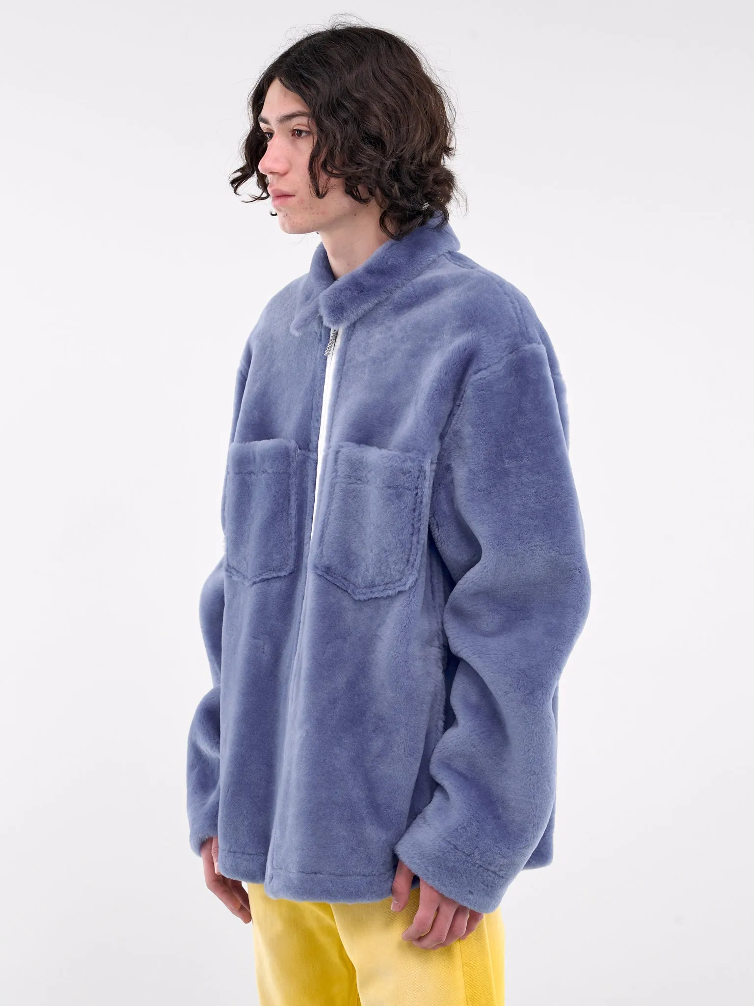 Shaved Shearling Jacket (JUMY0080A1-ULM121-BLUE-LILAC)