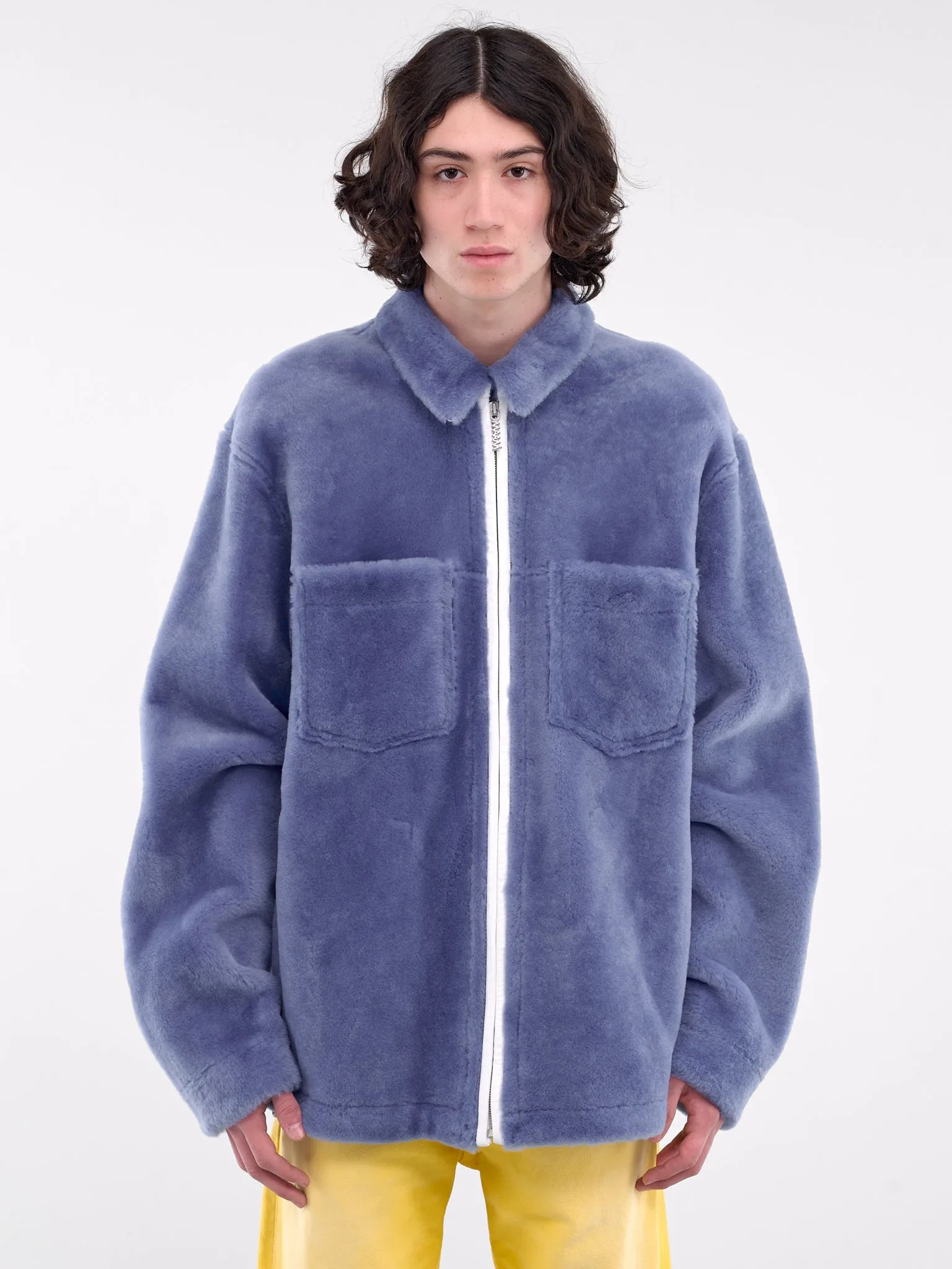 Shaved Shearling Jacket (JUMY0080A1-ULM121-BLUE-LILAC)