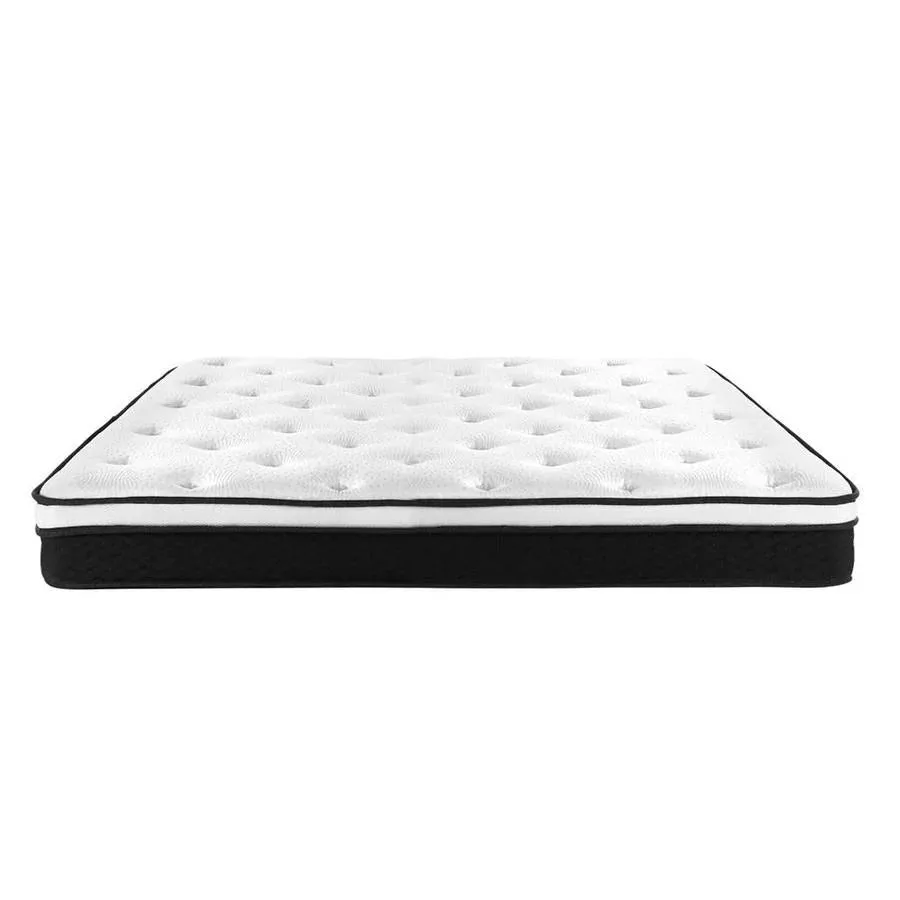 Single Package | Aura Bed Frame With 2 Storage Drawers White & Bonita Pillow Top Mattress (Medium Firm)