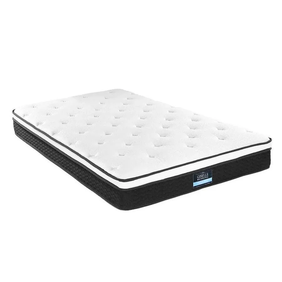 Single Package | Aura Bed Frame With 2 Storage Drawers White & Bonita Pillow Top Mattress (Medium Firm)