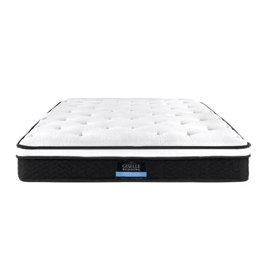 Single Package | Aura Bed Frame With 2 Storage Drawers White & Bonita Pillow Top Mattress (Medium Firm)