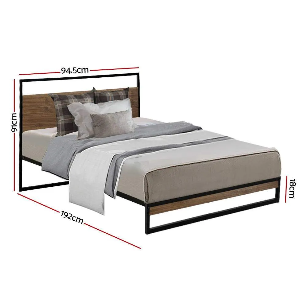 Single Package | Stockton Wooden Bed Frame & Bonita Pillow Top Mattress (Medium Firm)