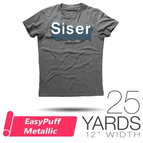 Siser EasyPuff Metallic Heat Transfer Vinyl - 12" x 25 Yards