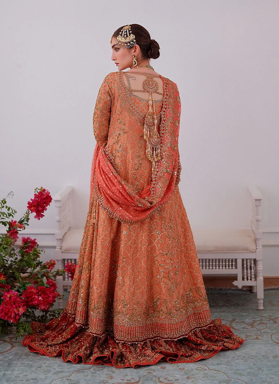 Sitara Kalidaar Front Open Bridal With Farshi Lehnga