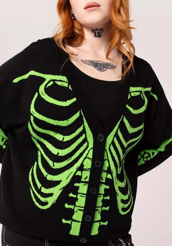 Skeleton [Black/Green] | CARDIGAN