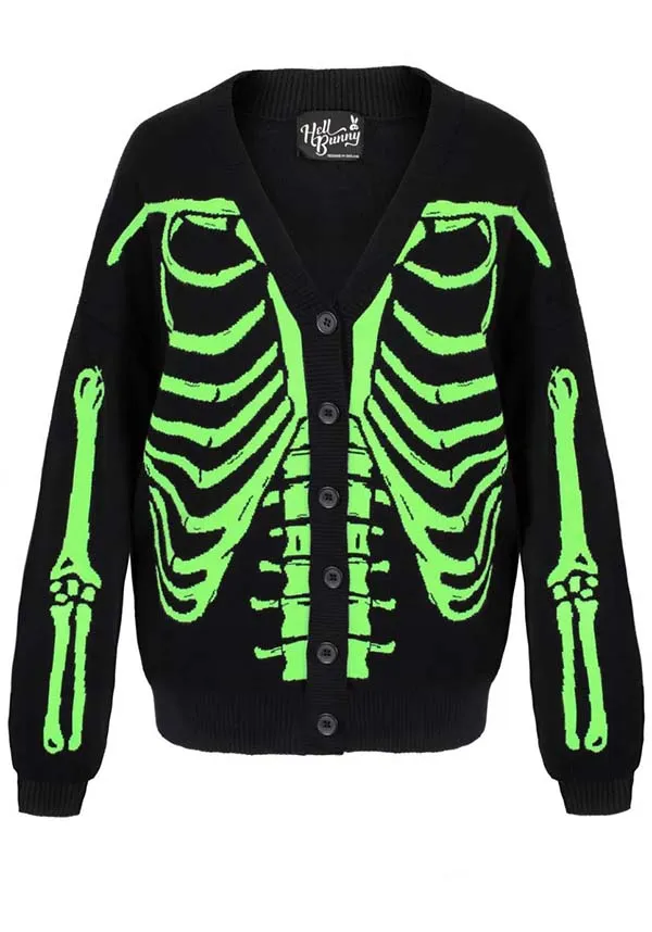 Skeleton [Black/Green] | CARDIGAN