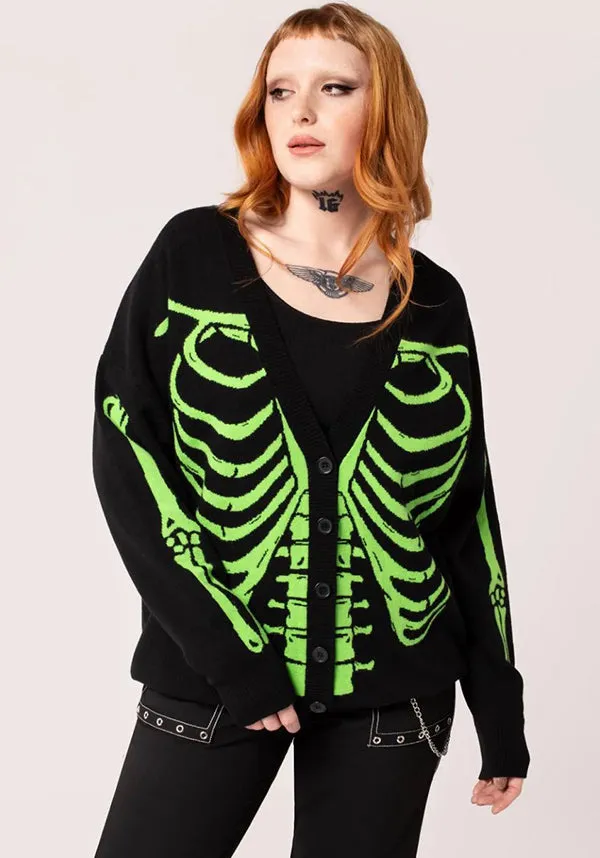 Skeleton [Black/Green] | CARDIGAN