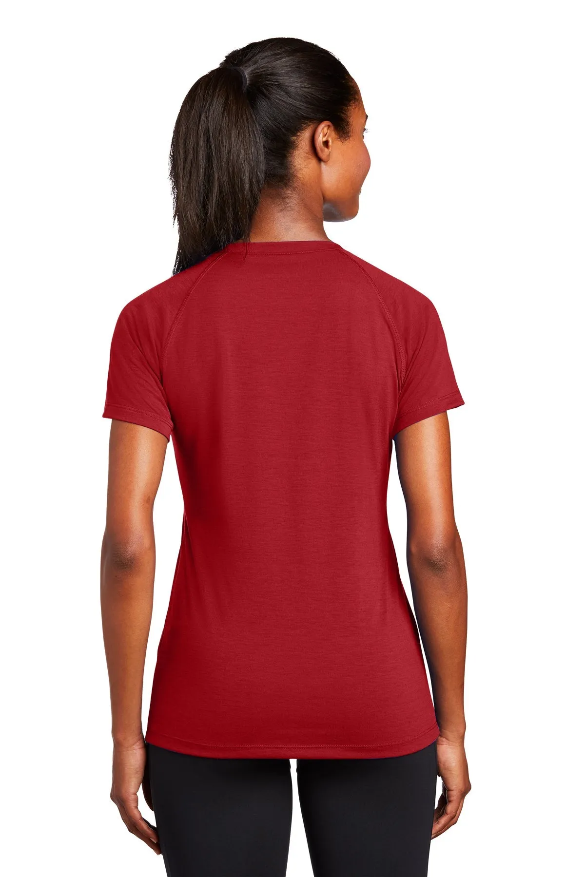 Sport-Tek Ladies Custom Ultimate Performance V-Necks, True Red