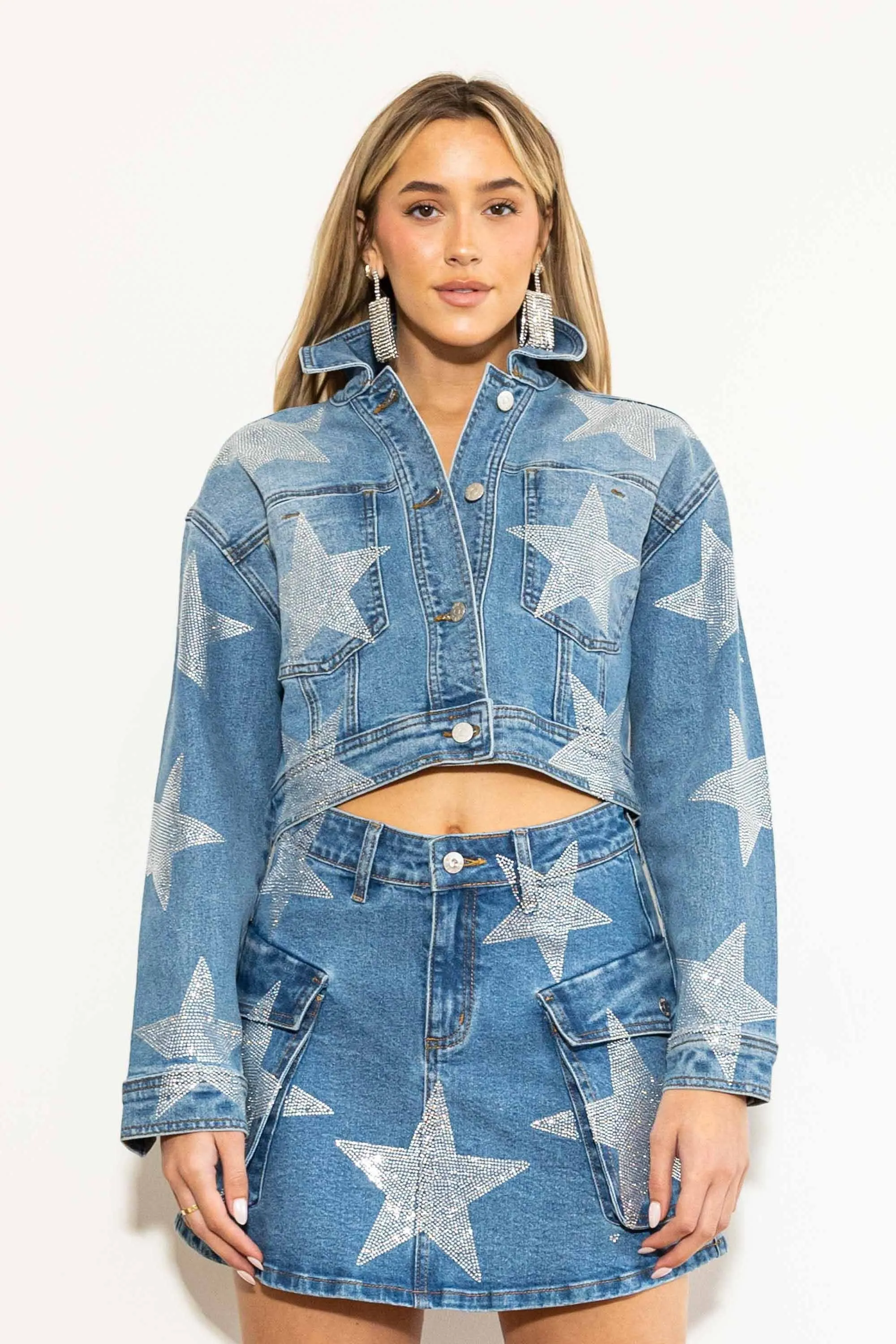 Stars Born Rhinestone Denim Jacket