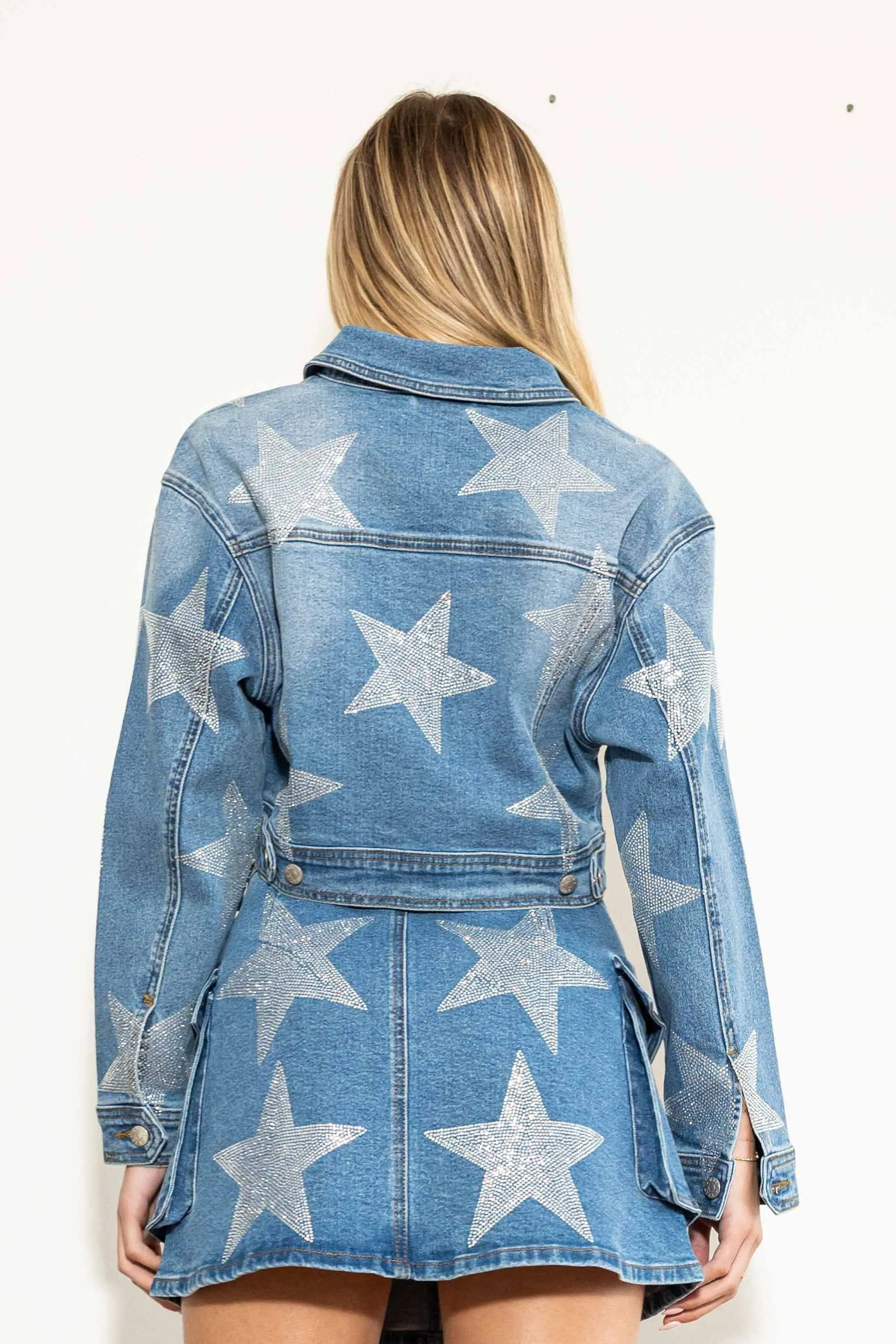 Stars Born Rhinestone Denim Jacket